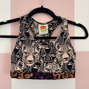 FARM Rio Animal Print Sports Bra with Colorful Accents